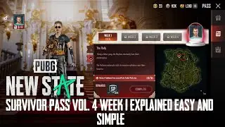 PUBG New State Survivor pass Vol 4 Week 1 Story Challenges