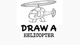 How to easily draw a helicopter| Draw a helicopter in 2 minutes