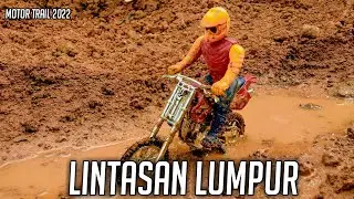 MAINAN MOTOR CROSS MENCOBA LINTASAN BERLUMPUR