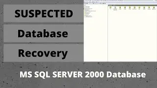 how to recover suspect database in sql server 2000 ||Mansoor Anwar| (Urdu / Hindi)