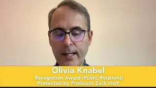 Olivia Knabel is the 2022-2023 Public Relations Recognition Award Recipient
