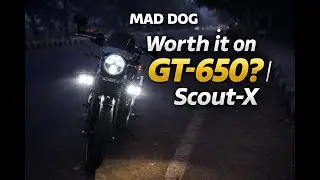 CONTINENTAL GT650 FOG LIGHT UPGRADE || MAD DOG SCOUT-X REVIEW ( Night Demo)