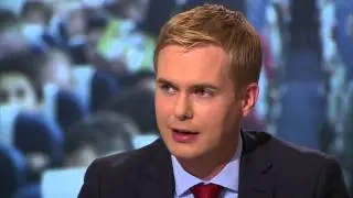 Val2014 Utfr&aring;gningen med valstudio Gustav Fridolin MP