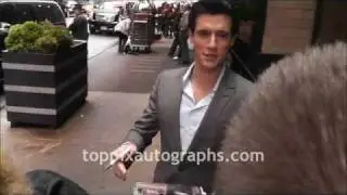 Drew Roy - Signing Autographs at his NYC Hotel