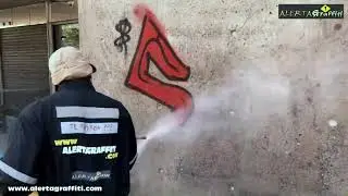 Removing Graffiti from Concrete Wall using World's Best Graffiti Coating