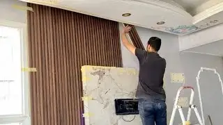Creative Wall Paneling Hack | Install Marble & Wood Alternatives Like a Pro