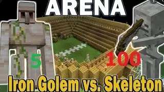 100 skeleton vs 5iron Golems