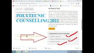 Uttarakhand Polytechnic Counselling 2022//polytechnic counselling 2022 uttarakhand/#ubter.in