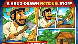 A Man, the Woods, and a Choice That Changed Everything (Comic book drawing) 