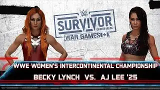 WWE 2K25 BECKY LYNCH VS. AJ LEE (IC CHAMPIONSHIP - SIMULACI&Oacute;N) #wwe2k25 #ps4 