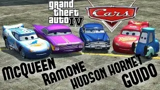 The Cars movie MIX: Lightning McQueen , Ramone ,Hudson Hornet ,Guido GTA IV
