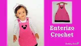 Enterizo – Mameluco con falda a crochet inspirado en Minnie Mouse