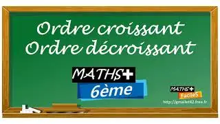 Ordre Croissant Décroissant