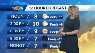 Near-record cold for the day, snow chances ahead