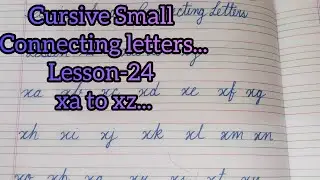 #How To Write Cursive Small Connecting Letters||Basics Begginers Handwriting Improvement#Lesson-24#
