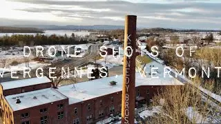 Drone shots of Vergennes, Vermont