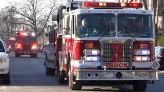 Hackensack Fire Department Ladder 3, Engine 4 & Rescue 1 Responding 1/16/25