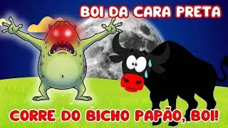 Boi da Cara Preta Corre do Bicho Papão 😱🐮 | Gabi e Morango