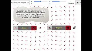 Investigating Magnetic Field Strength: Stacking Bar Magnets in Series using Simulation!