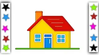 How to draw a house || house drawing easy || ghar ka drawing kaise banate hain. || #housedrawing