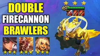 3 STAR BRAWLER ⭐⭐⭐ DOUBLE RAPID FIRECANNON  Warwick, Nunu, Vi (Teamfight Tactics TFT Fates Set 4)