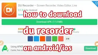 How to download du recorder on android/ios