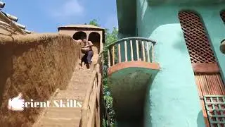 Building My Dream Villa with a Pool and Water Slide Using Traditional Techniques in the Forest