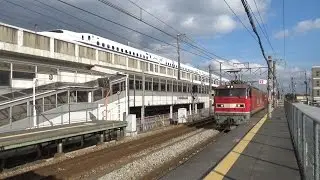 [遅れ貨物多数!]山陽本線 高島駅をさまざまな列車が通過　2017 1 22