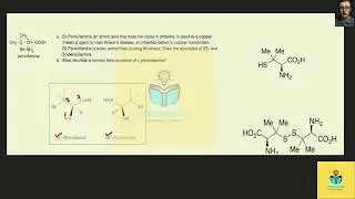 [Chemistry] Penicillamine, an amino acid that does not occur in proteins, is used as a copper chelat