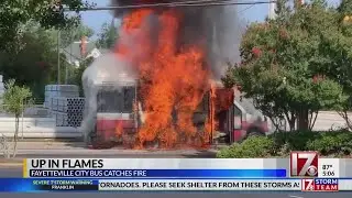 Fayetteville city bus catches fire