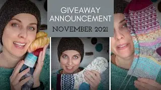 NOVEMBER 2021 - Giveaway Announcement - hand knit socks