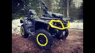 😱 80 km/h on ICY forest road!!! 😱 Outlander XT-P 1000 MAX