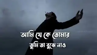 আমি যে কে তোমার তুমি তা বুঝে নাও 