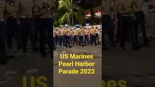 Marines Marching in Pearl Harbor 2022 Parade