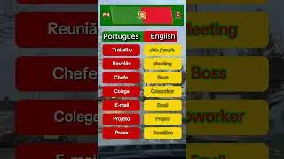 Portuguese vs English Job Words #languagelearning #learnportuguese #shorts  #education