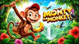 Monty the Monkey | Funny Poem for Kids | Bedtime Story & Animal Rhyme for Toddlers