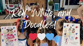 Red, White, And Doodles! Live Drawing Doodle Photobooth!