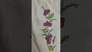 fabric #fabricpainting #outling and water filling art # shorts #