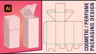Snap Lock Perfume / Cosmetic Packaging Dieline Full Process | Box Design Tutorial