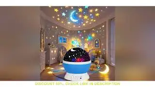 Galaxy Projector Lamp 360&deg; Rotating Star Moon Night Light 16 Color Modes, Bedroom Decor for Home/Kid