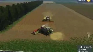 LS09 - 2x Lexion 600 on Mini map