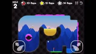 Flappy Golf 2 - Sticky Zone Hole 2 (9 flaps)