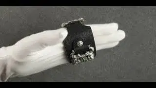 Bespoke mono strap of goat leather for Inquisitor bracelet by Saint Bones.