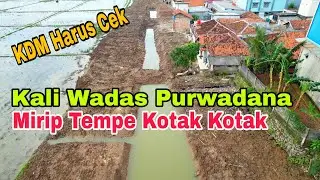 bentuk aneh kali wadas purwadana, di sekat sekat aliran air tidak bisa tehubung & kali nya kecil