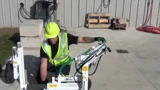 Concrete Dowel Pin Drill: Checking Oil Flow to Drill