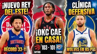 ! RESUMEN ! &iexcl;HIST&Oacute;RICO! Detroit es L&Iacute;DER, Quickley HUMILLA a OKC y Curry est&aacute; LOCO 🤯 NBA 2026