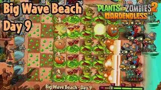 Big Wave Beach - Day 9 [PC] (Hardest difficulty) | Plants vs Zombies 2 Gardendless