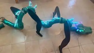 Interactive Sea Serpent Sculpture, initial prototype