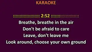 Pink Floyd - Breathe (In The Air) KARAOKE