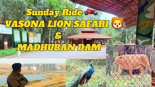 VASONA LION SAFARI SILVASA 🦁😱 | & MADHUBAN DAM | SUNDAY RIDE 🏍...